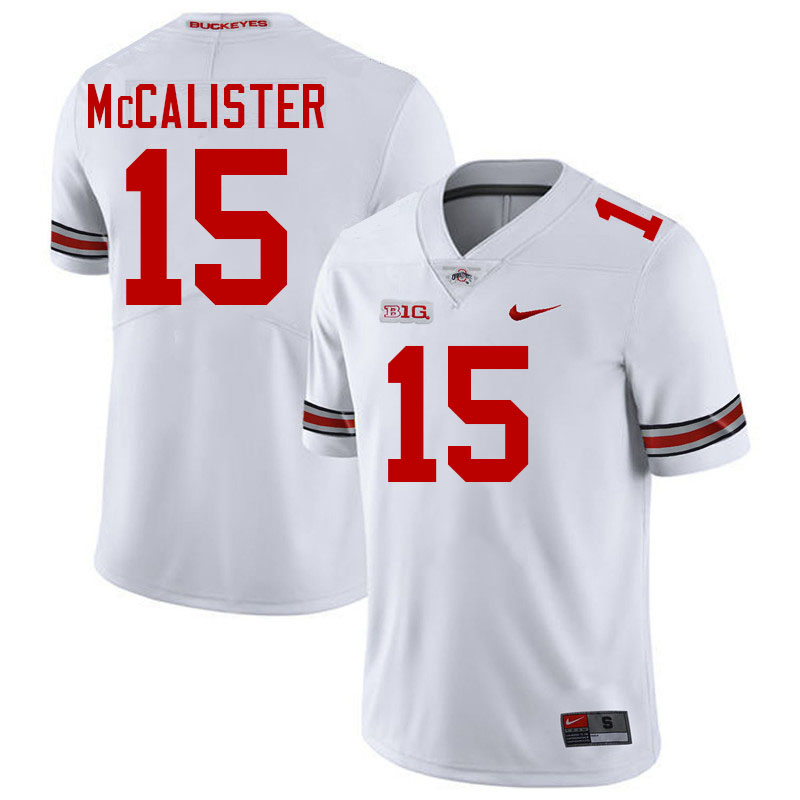 Tanner McCalister Ohio State Buckeyes Jersey College Football Uniforms-White